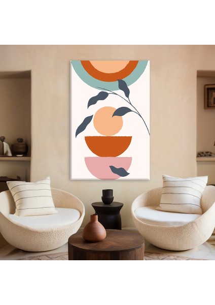 Botanik Baskılı Yapraklı Kanvas Tablo