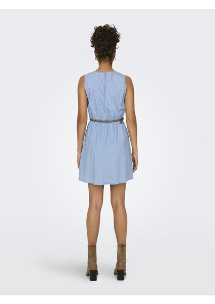 Onlbea S/l Braıded Belt Dress Dnm Fs 65% Cotton, 35% Lyocell Elbise fırsatları