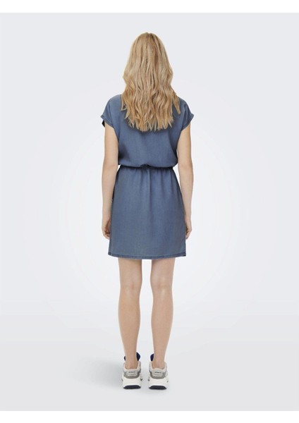 Onlpema May Ss Dnm Dress Qyt Liyosel Kumaş Elbise