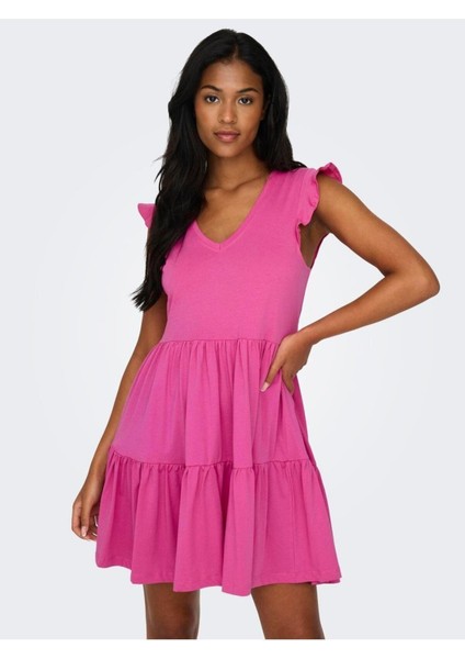 Onlmay Cap Sleev Frıl Dress Jrs %100 Organik Pamuk(Cotton) modelleri