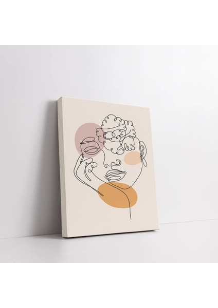 Kadın Çizgili Kanvas Tablo modelleri