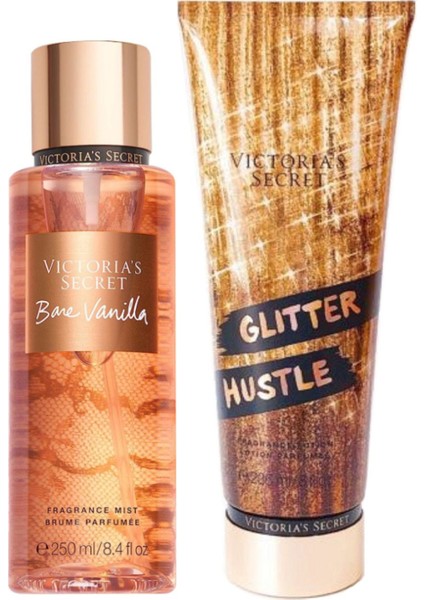 Bare Vanilla & Glitter Hustle Vücut Losyonu ve Spreyi 2'li Set
