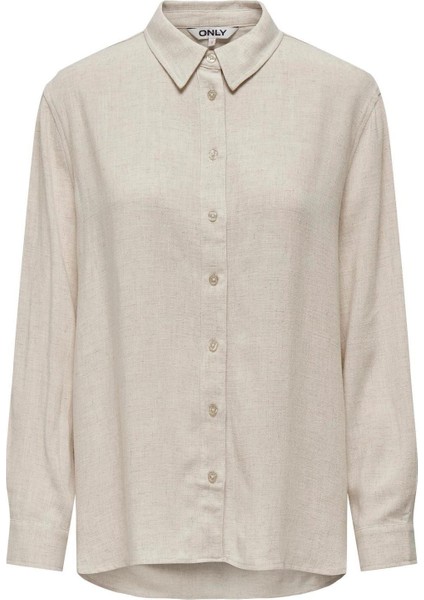 Onlsıesta L/s Lınen Blend Ovs Shırt Pnt Keten Gömlek