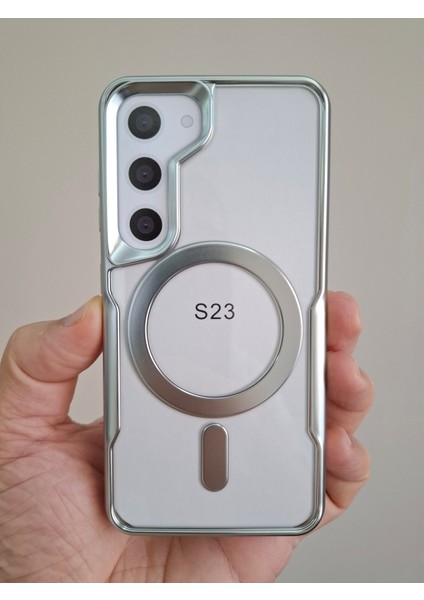 Samsung Galaxy S23 Kılıf Magsafe Şarj Özellikli Kamera Çıkıntılı Yanları Renkli Arkası Şeffaf fiyatları