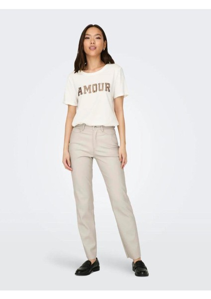 Onlemıly Hw St Ank Faux Leather Pnt Suni Deri Pantolon modelleri