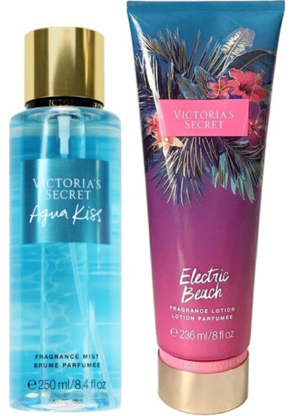 Aqua Kiss & Electric Beach Vücut Losyonu ve Spreyi 2'li Set