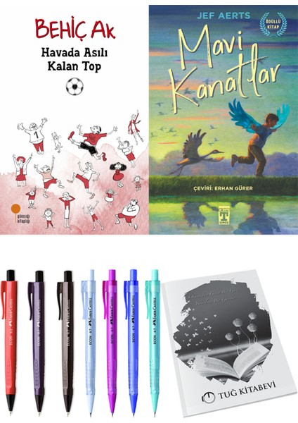 Mavi Kanatlar ve Havada Asılı Kalan Top 2'li Set - Kalem