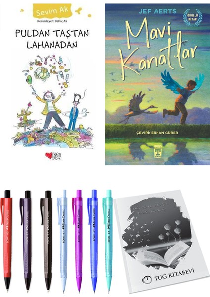 Mavi Kanatlar ve Puldan Taştan Lahanadan 2'li Set - Kalem