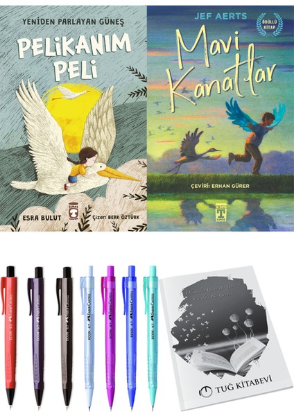 Mavi Kanatlar ve Yeniden Parlayan Güneş Pelikanım Peli 2'li Set - Kalem