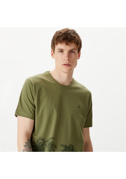 Erkek Yeşil Standart Fit T-Shirt fırsatları