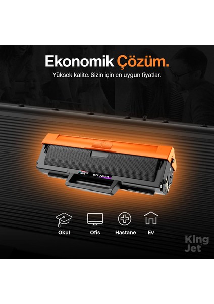 Kingjet® 106A / W1106A 4'lü Paket - Hp Uyumlu Çipli Muadil Toner indirimleri