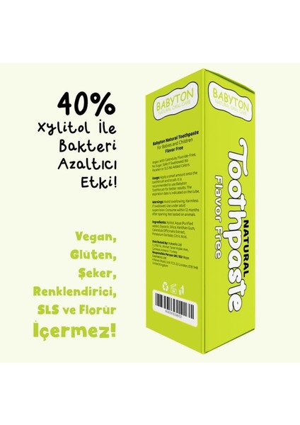 Nessiworld Babyton Organik Doğal Natural Diş Macunu 50 gr