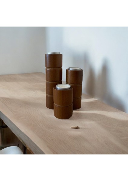 Silindir 3’lü Mumluk Kestane fırsatları