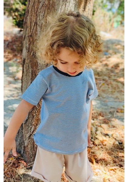 Erkek Çocuk Tişört Patlı Çizgili 1-4 Yaş, Karışık Renk