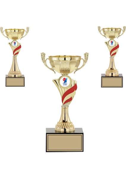 Kişiye Özel Futbol Kupa Takımı-Ödül Kupası-Turnuva Kupası-Kupa Seti 3'lü Takım Small 018