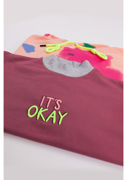 Kız Çocuk 2'li Paket Basic Sweatshirt
