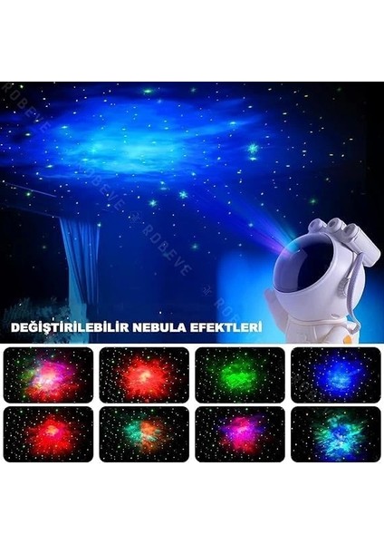 Astronot Gece Lambası Galaxy Projektör LED Galaksi Işık Projektörü Çok Renkli Nebula Galaksi Yıldızlı Gece Işığı Uzaktan Kumandalı Projektör Lambası Yatak Odası Hediye Için USB Planetaryum Projektörü indirimleri