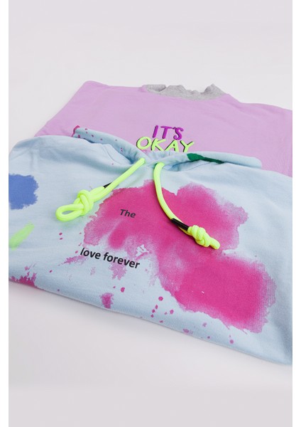 Kız Çocuk 2'li Paket Basic Sweatshirt