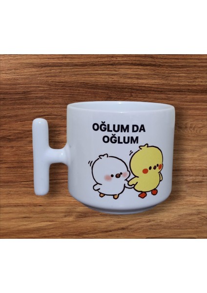 Oğlum Da Oğlum Çift Taraf Yazılı T Kupa Bardak