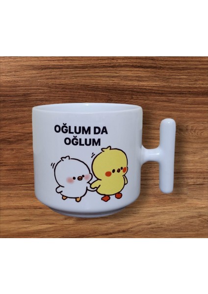 Oğlum Da Oğlum Çift Taraf Yazılı T Kupa Bardak