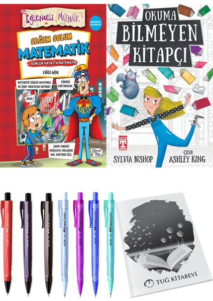 Okuma Bilmeyen Kitapçı ve Sağım Solum Matematik 2'li Set - Kalem