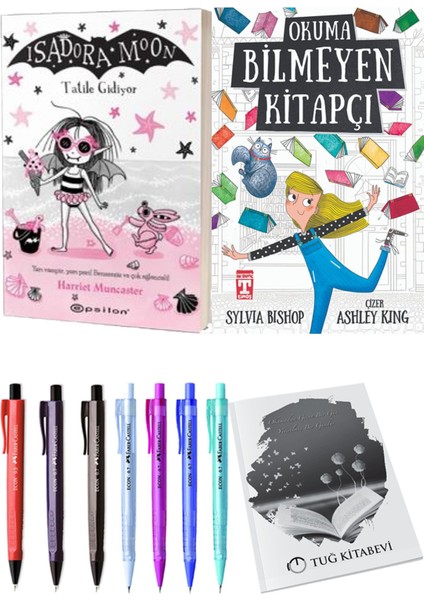Okuma Bilmeyen Kitapçı ve Isadora Moon 11 Tatile Gidiyor 2'li Set - Kalem