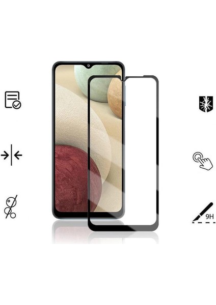 Samsung Galaxy A12 Ile Uyumlu Hayalet Kırılmaz Cam Tam Kapatan