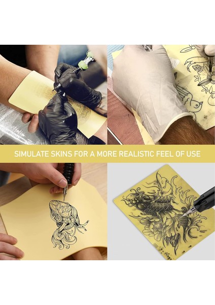 Suni Deri Tattoo - Kalın Suni Deri Dövme - Çift Taraflı Suni Deri Tattoo - Silikon Tattoo - Seni Deri Dövme Eğitimi - Silikon Dövme 1 ADET modelleri