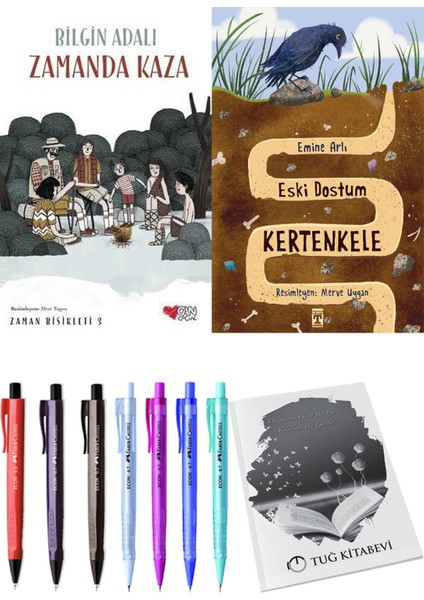 Eski Dostum Kertenkele ve Zamanda Bisikleti 3 Zamanda Kaza 2'li Set - Kalem