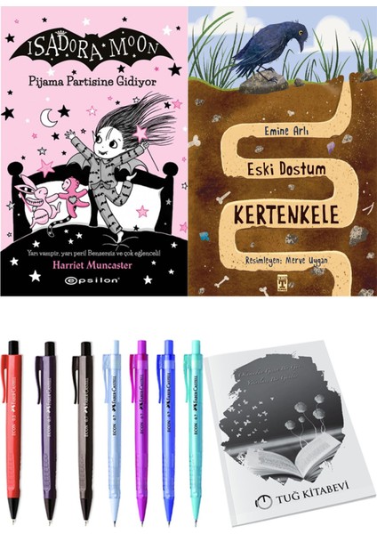 Eski Dostum Kertenkele ve Isadora Moon 10 Pijama Partisine Gidiyor 2'li Set - Kalem