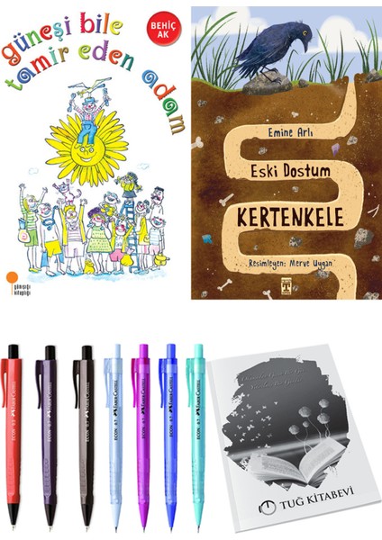 Eski Dostum Kertenkele ve Güneşi Bile Tamir Eden Adam 2'li Set - Kalem