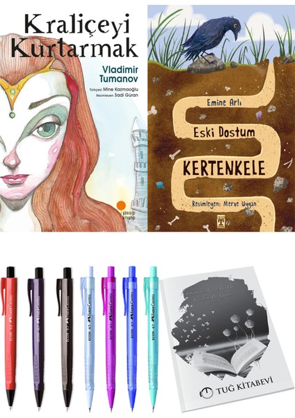 Eski Dostum Kertenkele ve Kraliçeyi Kurtarmak 2'li Set - Kalem