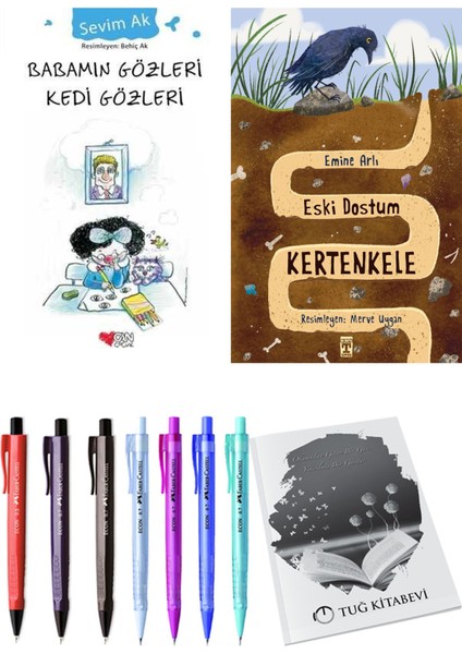Eski Dostum Kertenkele ve Babamın Gözleri Kedi Gözleri 2'li Set - Kalem