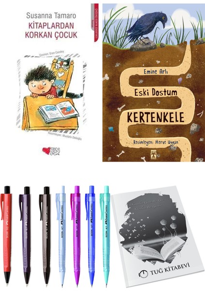 Eski Dostum Kertenkele ve Kitaplardan Korkan Çocuk 2'li Set - Kalem