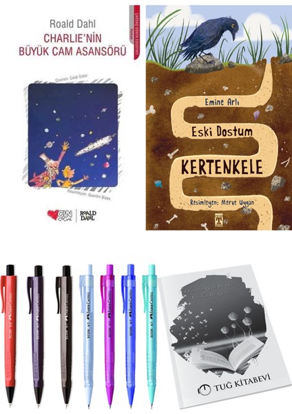 Eski Dostum Kertenkele ve Charlie'nin Büyük Cam Asansörü 2'li Set - Kalem
