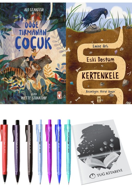 Eski Dostum Kertenkele ve Göğe Tırmanan Çocuk 2'li Set - Kalem