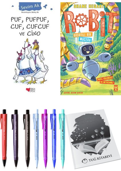 Robit 3 Gıcırtılı Bir Macera ve Puf, Pufpuf, Cuf, Cufcuf ve Cino 2'li Set - Kalem