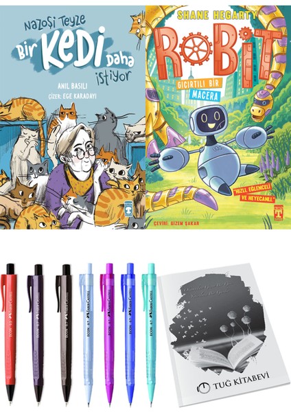 Robit 3 Gıcırtılı Bir Macera ve Nazoşi Teyze Bir Kedi Daha İstiyor 2'li Set - Kalem