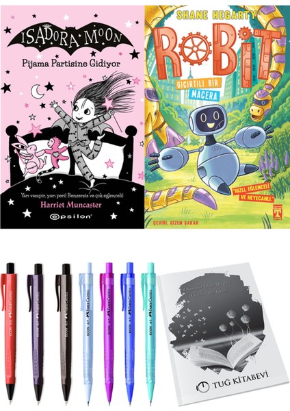 Robit 3 Gıcırtılı Bir Macera ve Isadora Moon 10 Pijama Partisine Gidiyor 2'li Set - Kalem