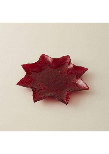 New Year Yılbaşı Angelic Dekoratif Tabak Kırmızı 32 cm