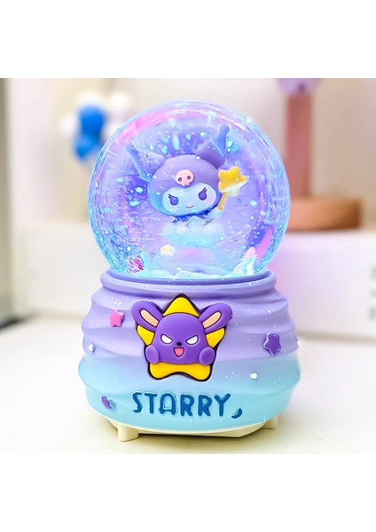 Yıldızlı Sanrio Kuromi Orta Boy Işıklı Müzikli Kar Küresi fiyatları