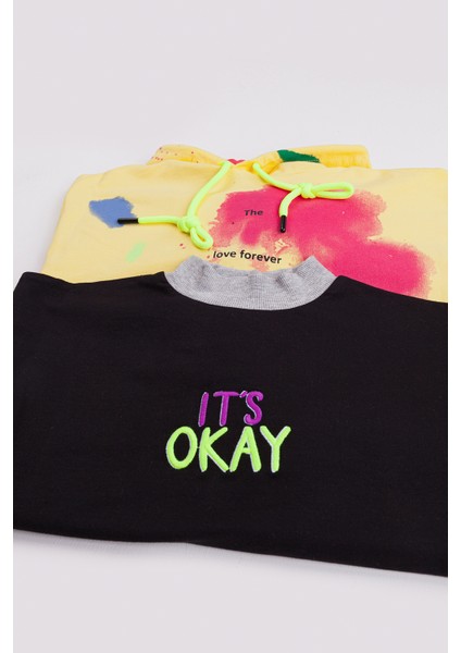 Kız Çocuk 2'li Paket Basic Sweatshirt fiyatları