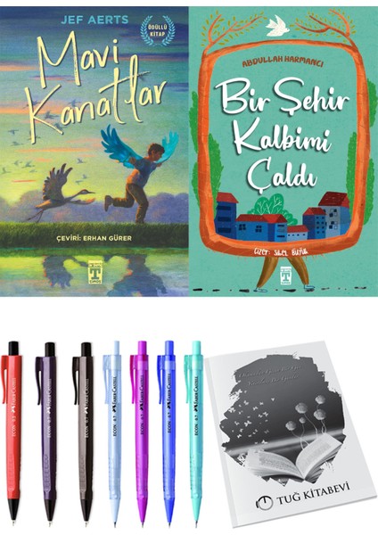 Bir Şehir Kalbimi Çaldı ve Mavi Kanatlar 2'li Set - Kalem