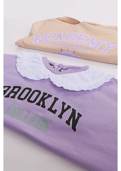 Kız Çocuk 2'li Paket Basic Sweatshirt