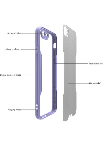 Apple iPhone 8 Kılıf Parfe Kapak-Koyu Yeşil