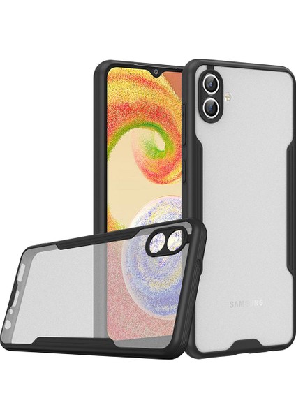 Galaxy A04 Kılıf Zore Parfe Kapak-Siyah