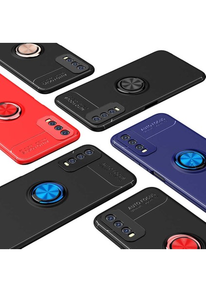 Vivo Y20 Kılıf Ravel Silikon Kapak-Siyah-Kırmızı modelleri
