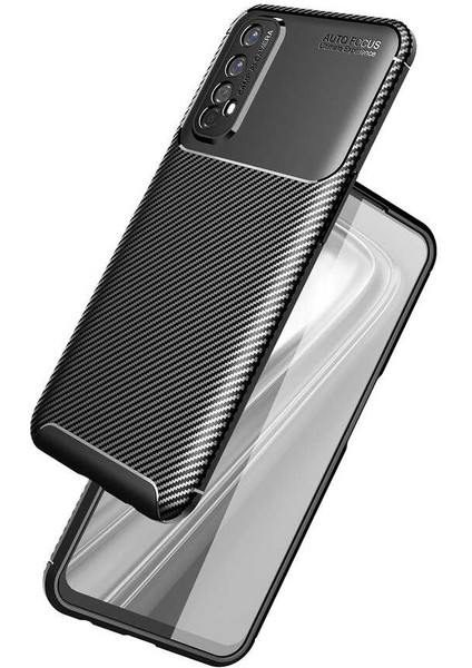 Realme 7 Kılıf Negro Silikon Kapak-Kahverengi