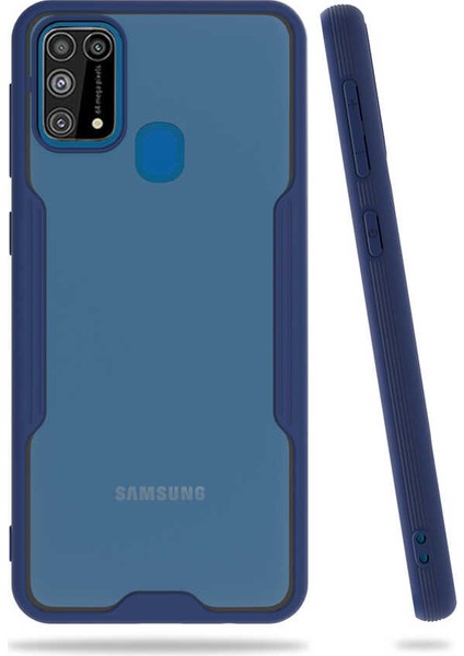 Galaxy M31 Kılıf Zore Parfe Kapak-Lacivert