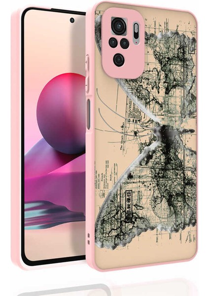 Xiaomi Redmi Note 10S Kılıf Desenli Kamera Korumalı Parlak Nora Kapak-No4